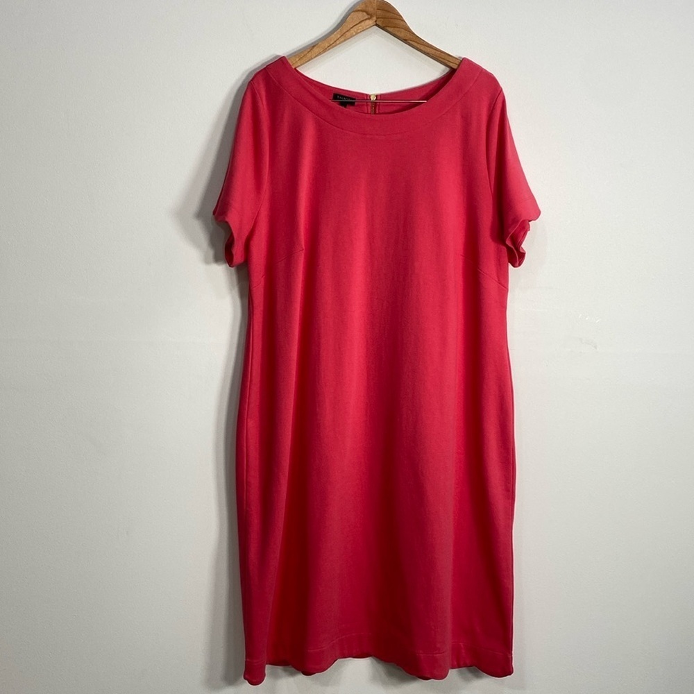 Talbots 2X Dress Short Sleeve Boat neck